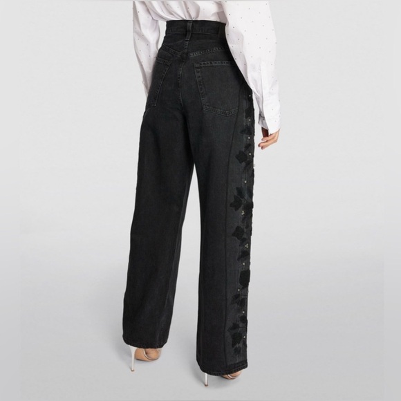 Citizens of Humanity Ayla Embroidered Wide Leg Jeans Voila Size 33 NWT - Picture 3 of 13